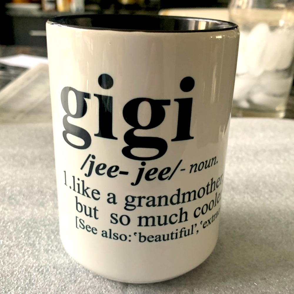 Mug ceramic “GIGI” black and white